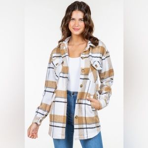 Premium Quality Heavy Weight Soft Knit Button Down 4 Pocket Shacket poly span